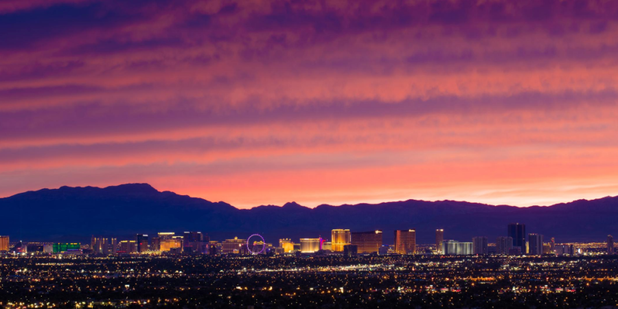 View from Henderson at night